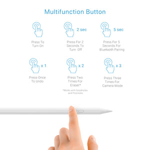 Andana A11 Pencil for iPad With Tilt Sensitivity Palm Rejection and Magnetic Attachment